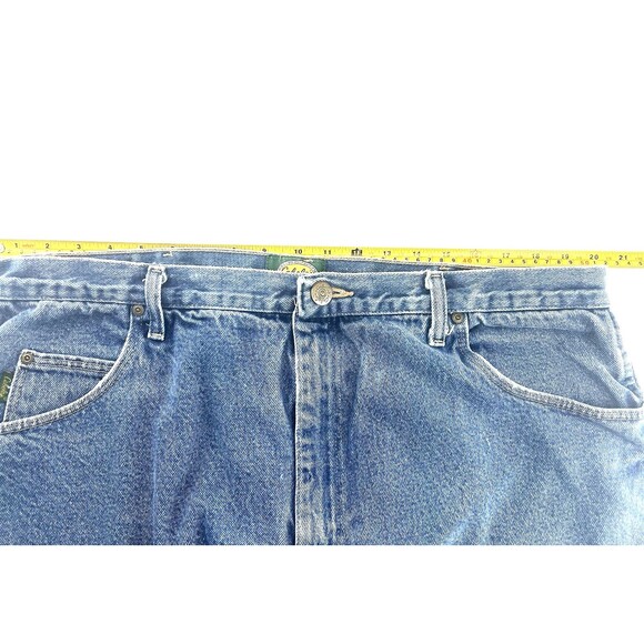 Cabela's Blue Jeans Men's Size 42x30 Brown Flannel Lined Relaxed Denim High Rise - Picture 6 of 14